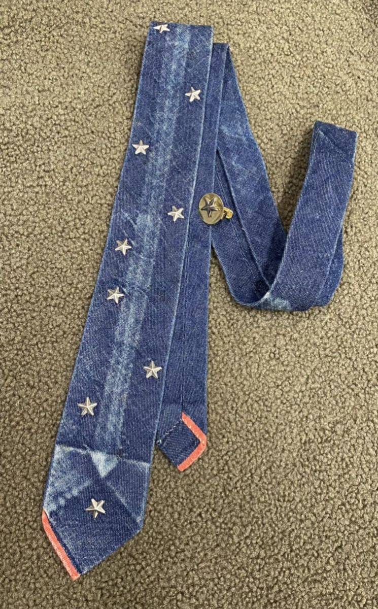 KAPITAL キャピタル 星スタッズ デニム ネクタイ KAPITAL デニムネクタイ スタッズタイピン付き(キャピタル)｜売買され