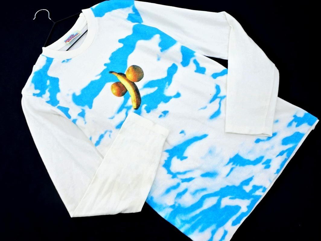 ネコポスOK ヒステリックグラマー バナナ オレンジ Tシャツ sizeF/白 ◇■ ☆ cja5 メンズ