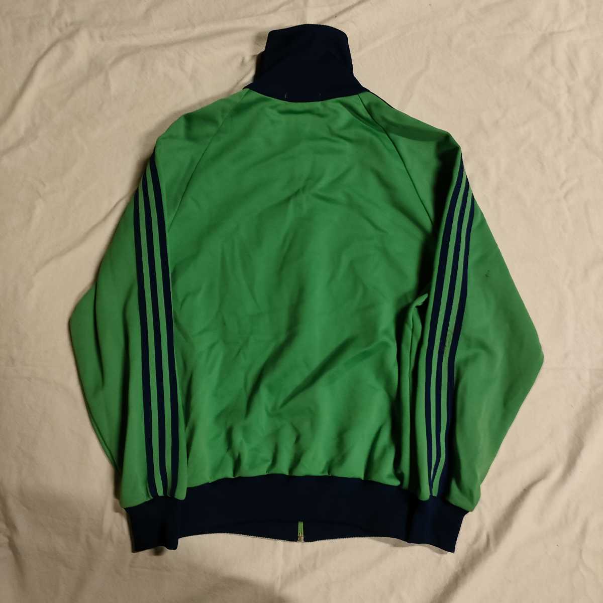 80年代 adidas トラックジャケット 緑系 ジャージ デサント 西ドイツ 