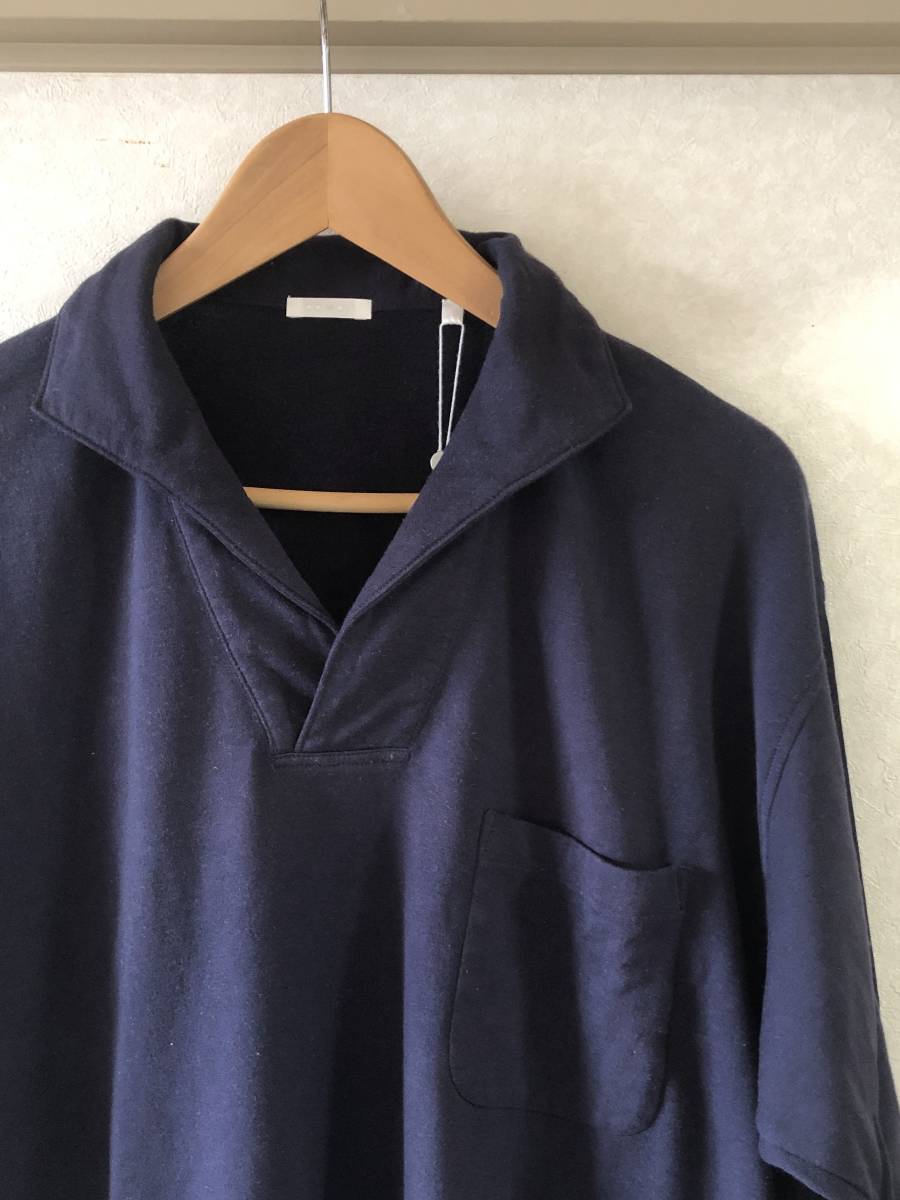 タグ付き未使用】COMOLI コモリ 裏起毛スキッパーシャツL03-05002 NAVY 