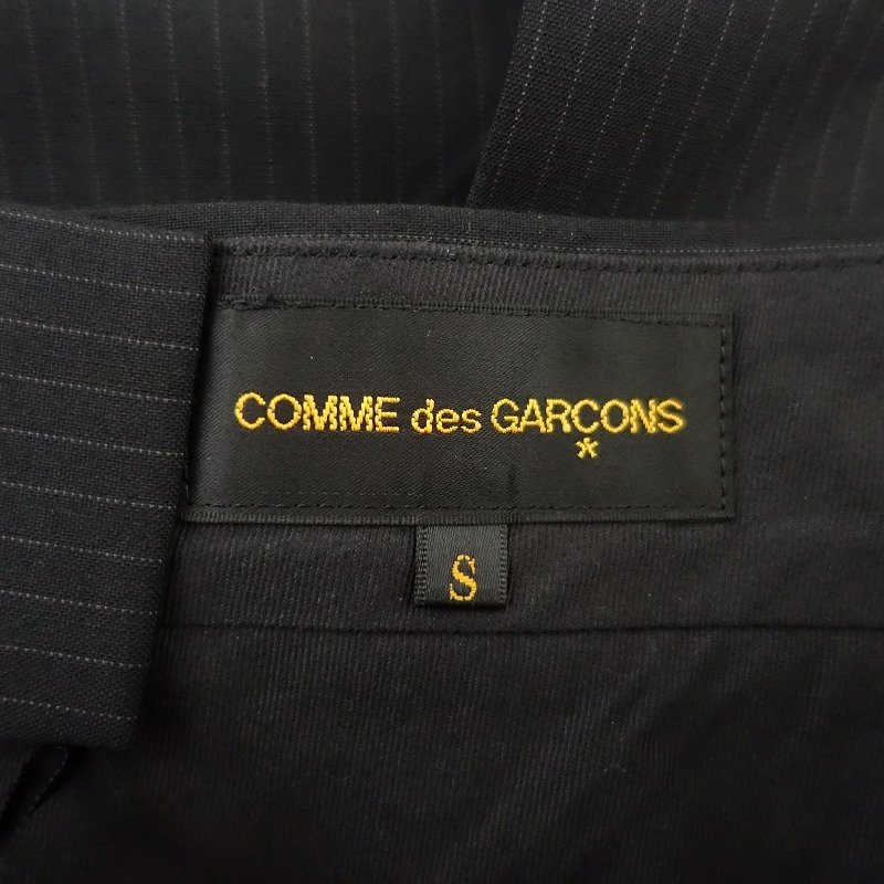 コムデギャルソン COMME des GARCONS *ストライププリーツデザインスカート*Sブラックウール混0922(sk33-2209-641)【70J22】 COMME des GARCONS ギャルソン(COMME 写真3&frasl;74｜コム 金