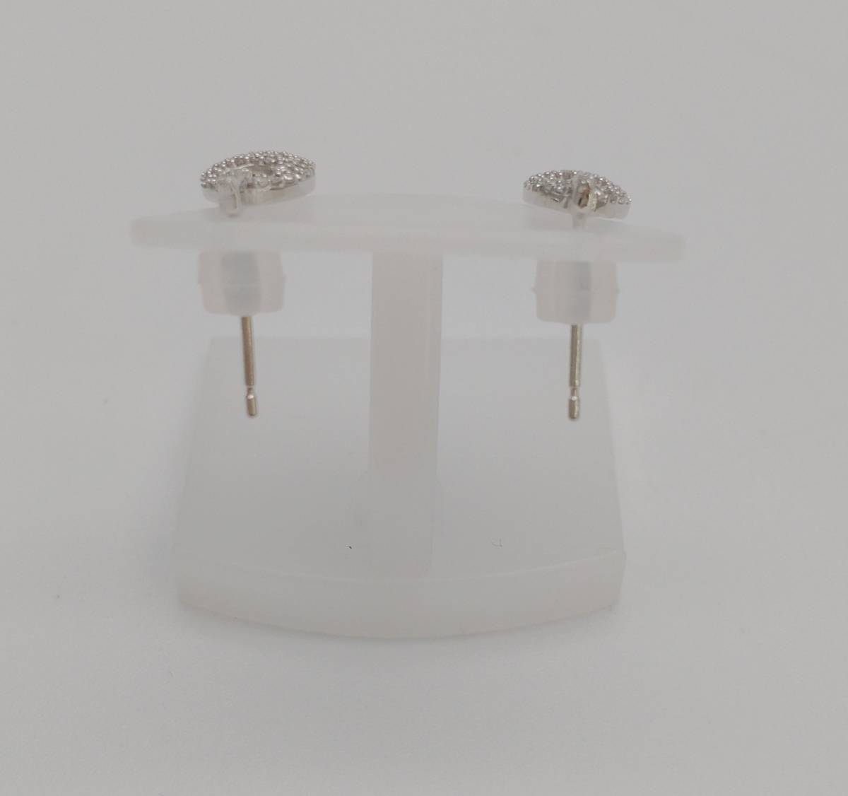 新品 K18WG 18金ホワイトゴールド ダイヤモンド ピアス