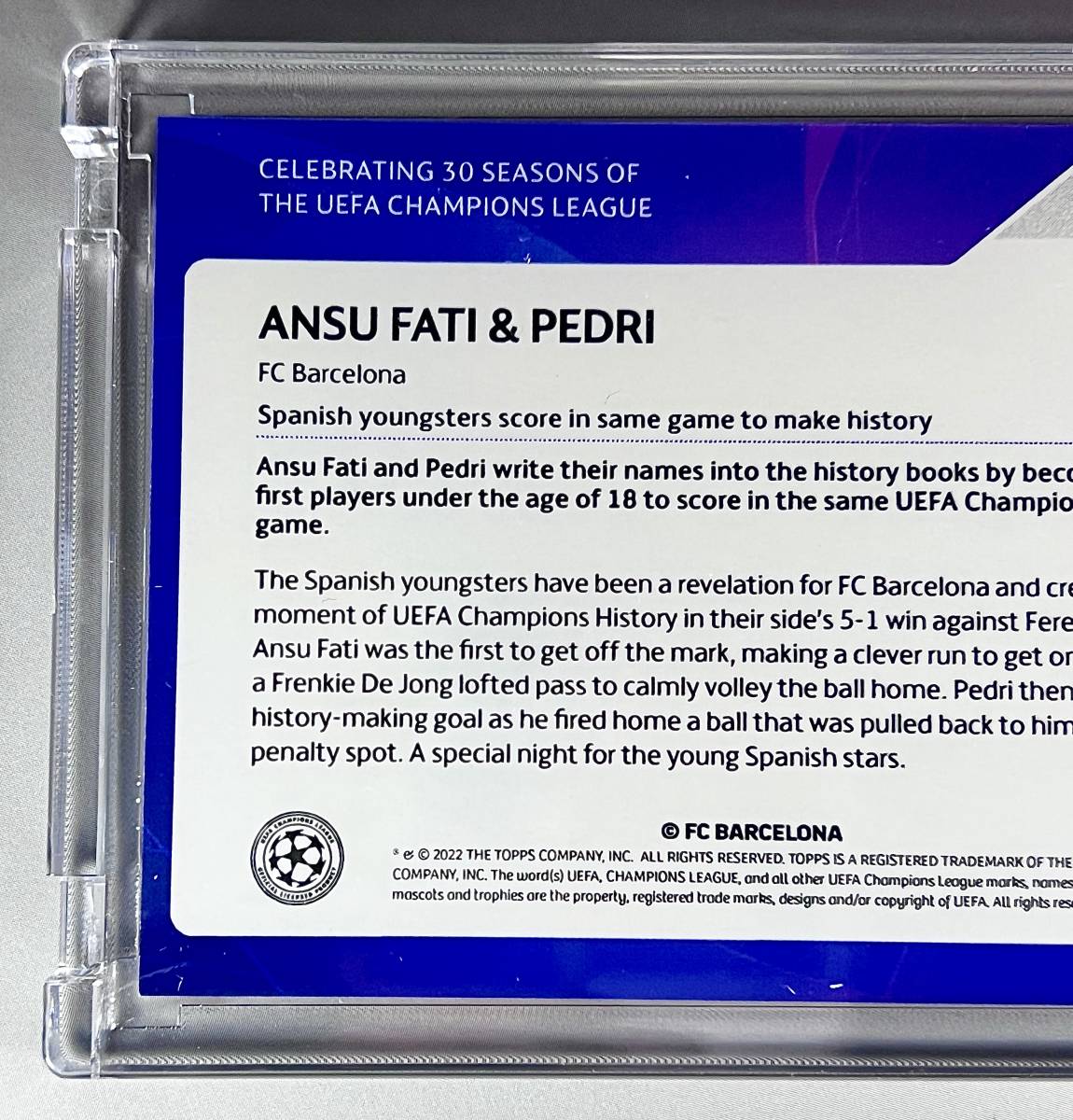 直筆サイン!!限定99枚】ペドリ ＆ ファティ バルセロナ topps Pedri 