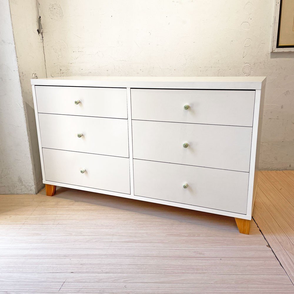 natural MOMO ホワイト モモナチュラル LOVE CHEST 収納家具 - 3段
