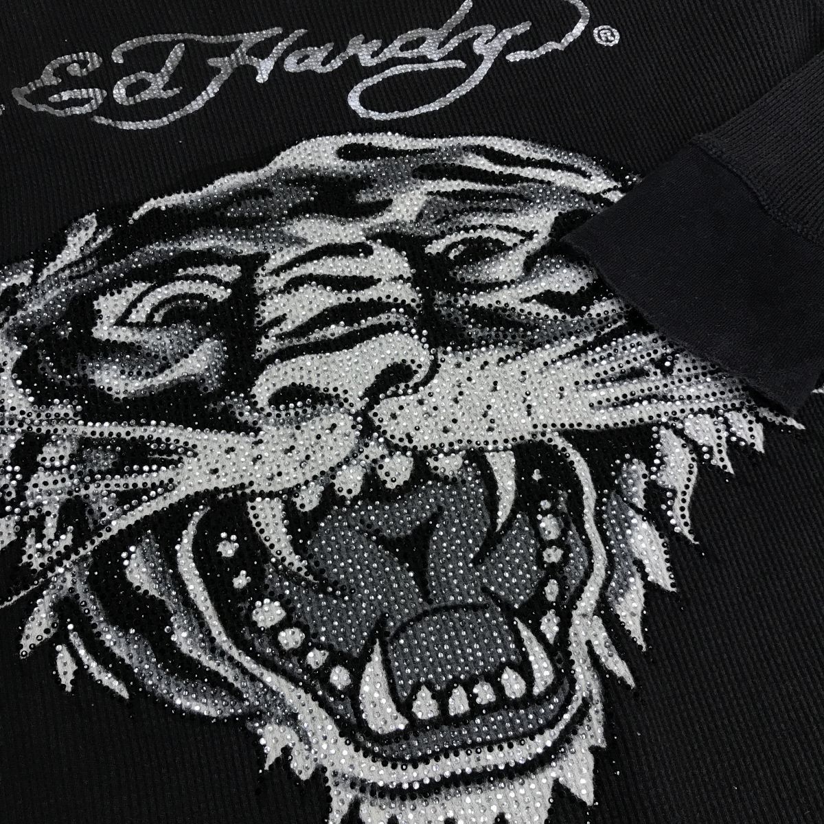 O429-O◇良品◇Ed Hardy エドハーディー サーマルニットTシャツ◇sizeM 
