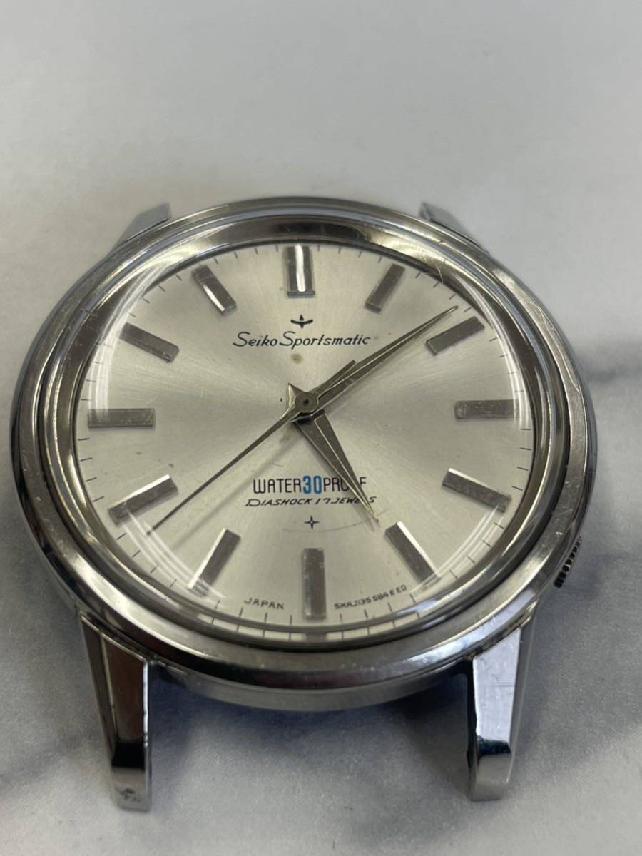 ガラスアート　中古　送料込 20.稼働品・SEIKO Sportsmatic セイコー スポーツマチック 17石 自動