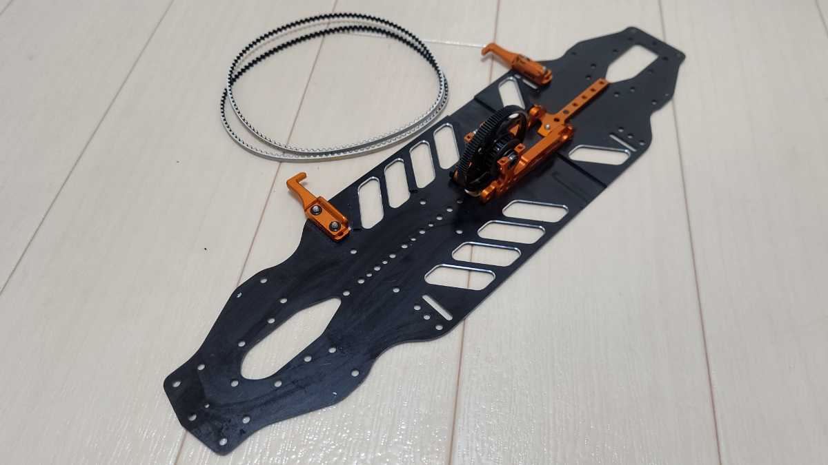 中古品】ZEROTRIBE XRAY T4用 MIDコンバージョンキット アルミシャーシ 