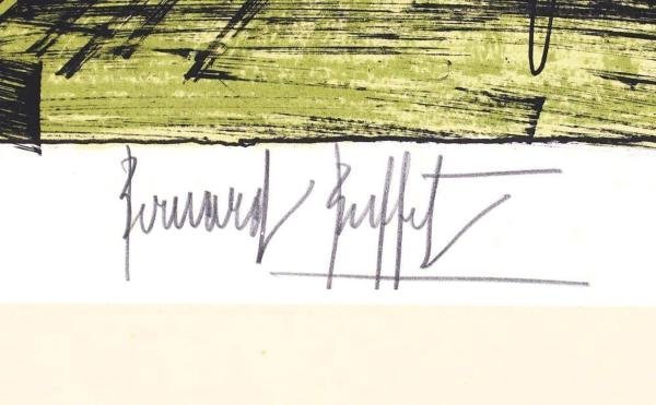 真作】【WISH】ベルナール・ビュッフェ Bernard Buffet「東大寺 大仏殿
