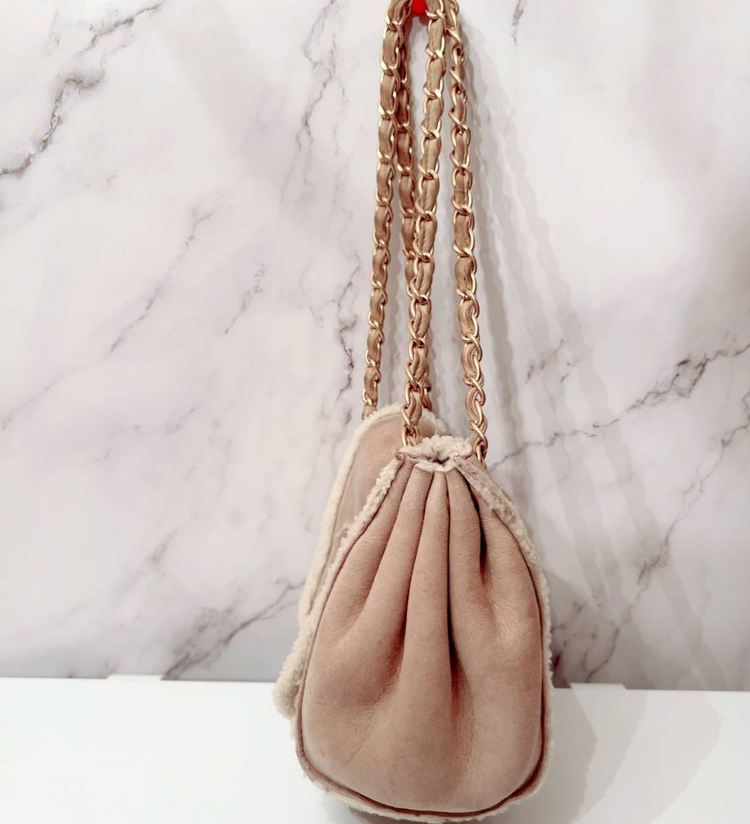 CHANEL シャネル ムートンチェーンショルダー トートバッグ 