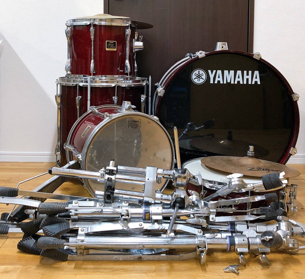 YAMAHA　ヤマハ　STAGE CUSTOM　SBD-622　SFT-616 STT-613　STT-612　SSD-065　他　ドラム　楽器　スタンド付1698-1千