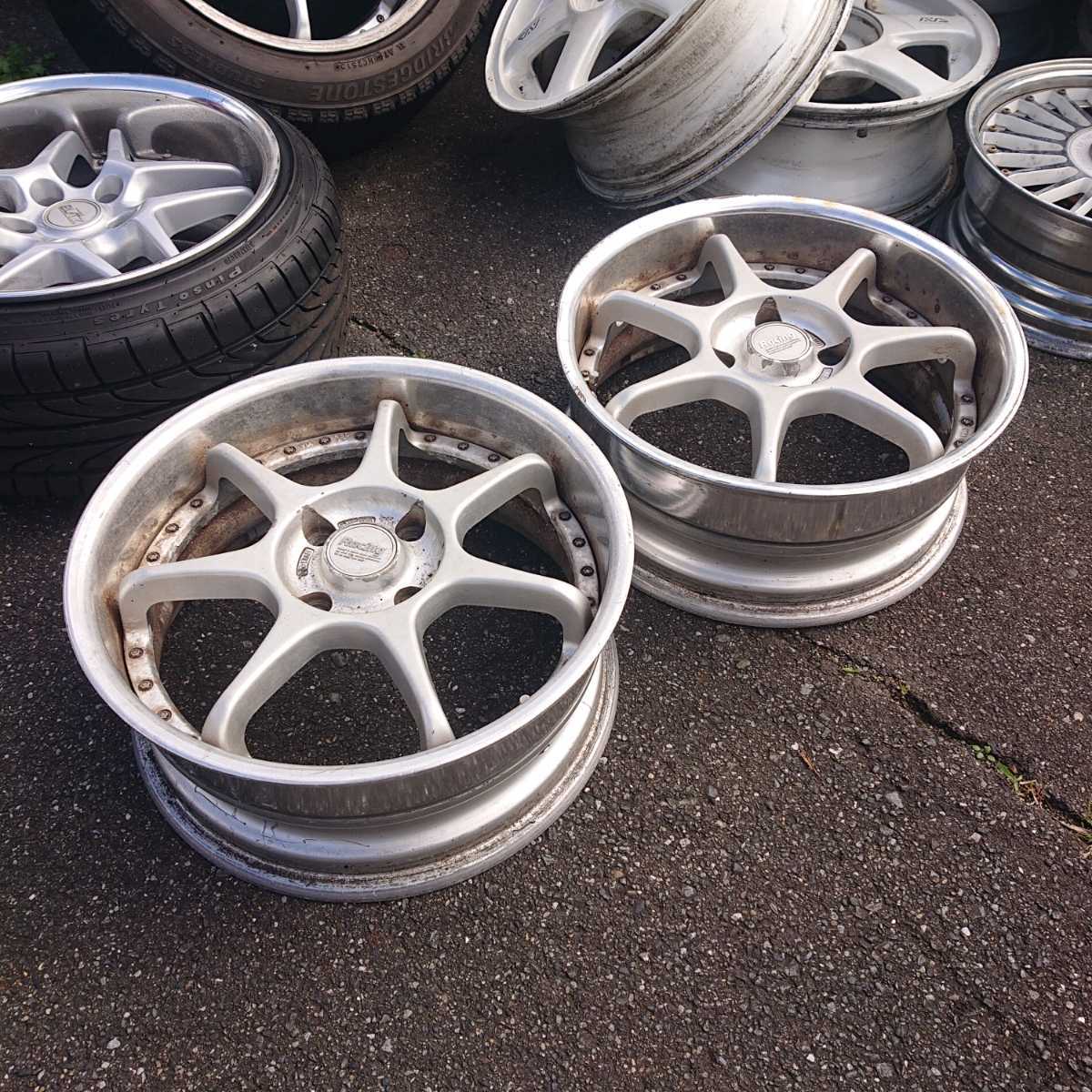 2本エンケイRSエボリューション 4穴 S13シルビア180SX C33ローレルa31 