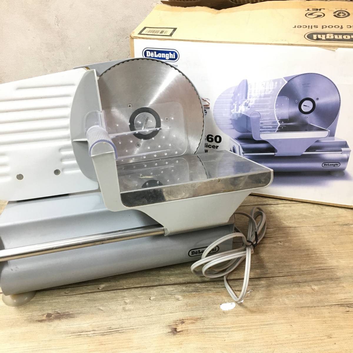 DeLonghi デロンギ 電動フードスライサー SL360 肉切機 業務用　調理器具 箱付き 菊KK