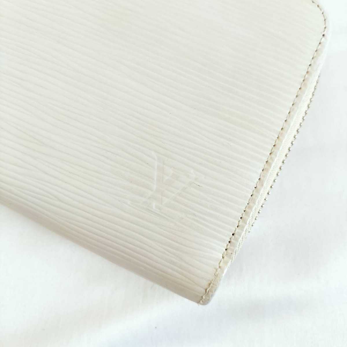 美品 正規品 ルイヴィトン 長財布 ジッピーウォレット エピ 白 