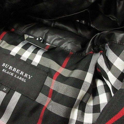 バーバリーブラックレーベル　ダウンジャケット　ラビットファー　ノバチェック バーバリーブラックレーベル BURBERRY BLACK LABEL ダウンジャケット