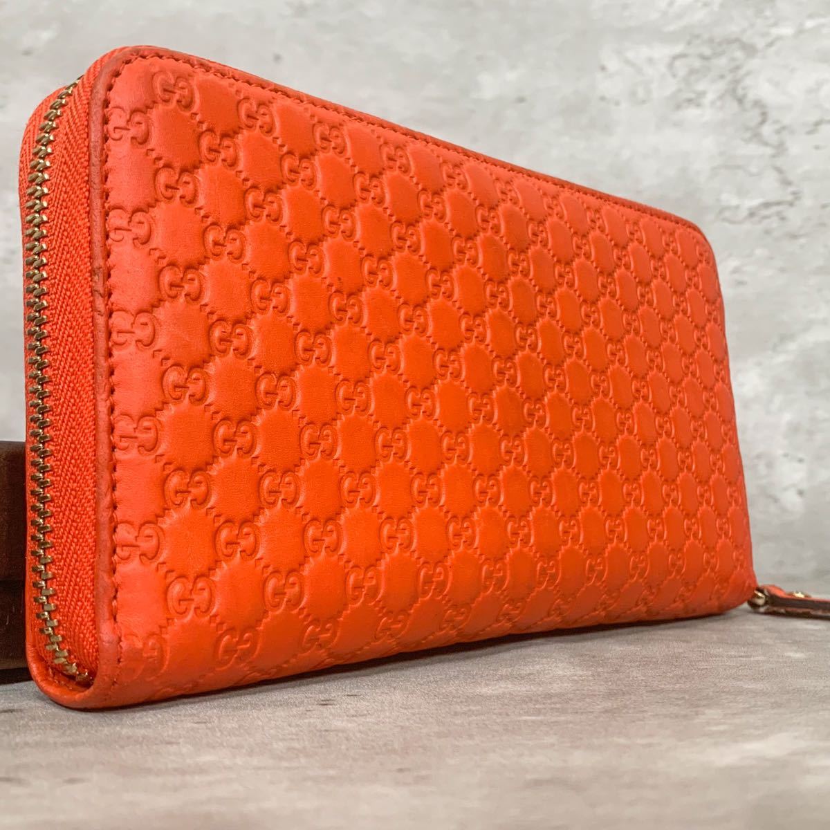 Gucci オレンジ レザー 長財布 GUCCI(グッチ) ⁄ 長財布_マイクロ 