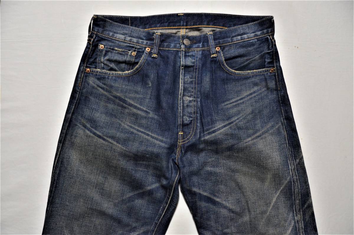 日本製【リーバイス】66501 VINTAGE CLOTHING ビッグE USED加工 W36 