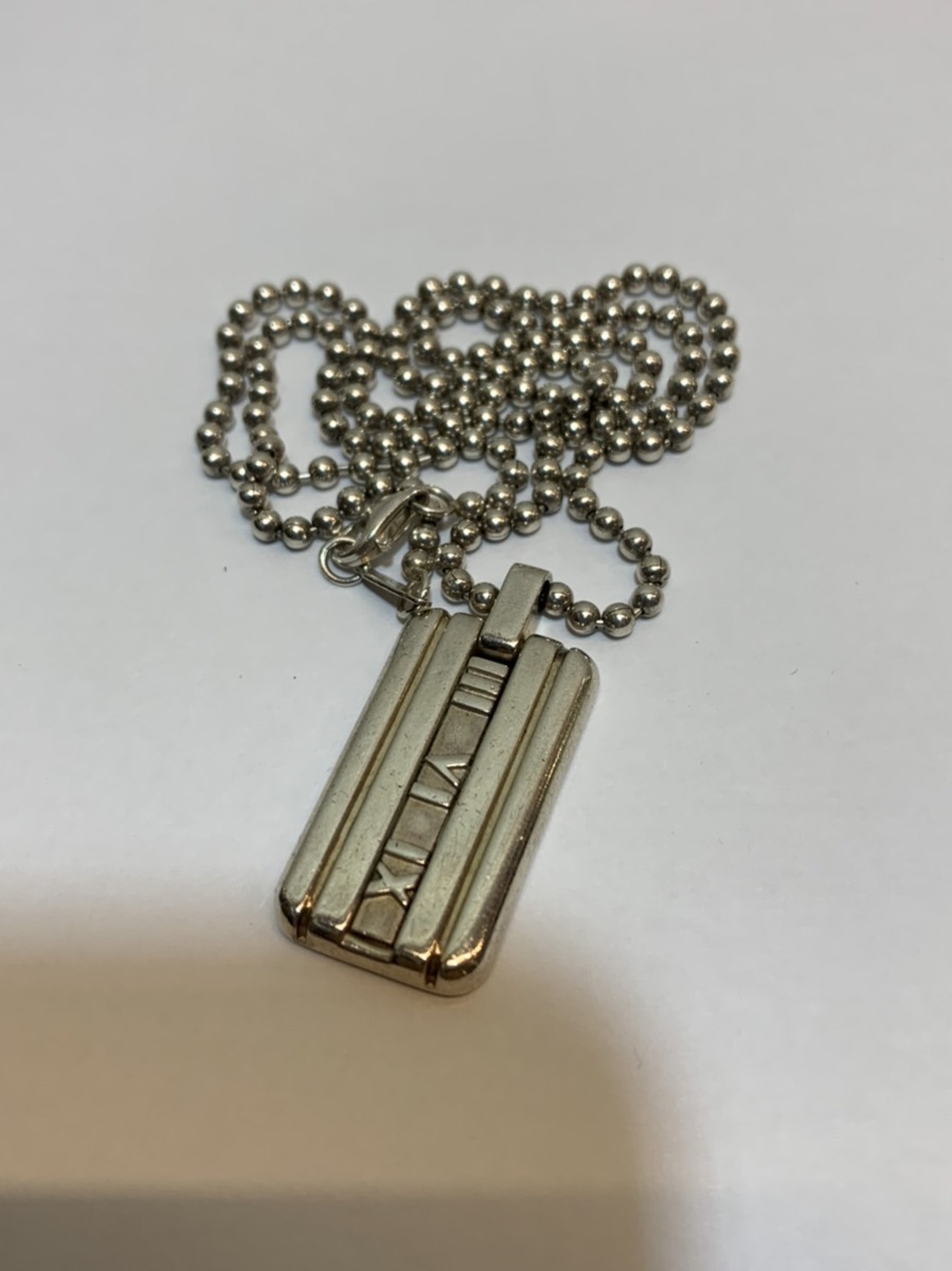 Tiffany&Co. ティファニー アトラス プレートネックレス 50cm 925