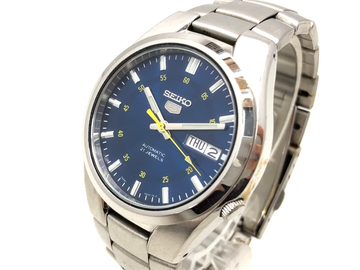 SEIKO 5 21石 7S26-02F0 自動巻き 裏スケ 腕時計 メンズ 稼働品 中古 