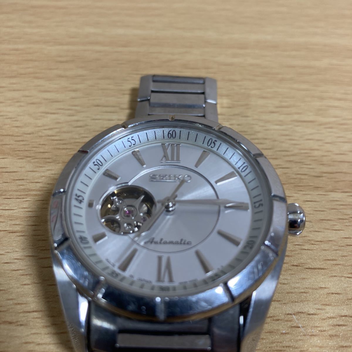 SEIKO セイコー Automatic 4R38-00F0 裏スケルトン TWENTY-FOUR JEWELS 