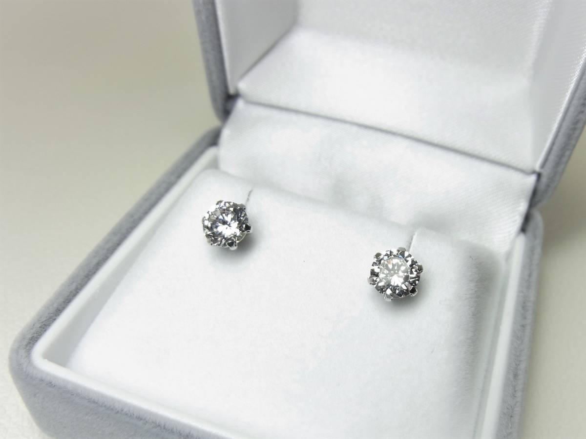 大人気，得価 高品位な輝き 1.36ct 高品位 Pt900 プラチナ900製 化粧ケース付 ダイヤモンドピアス 素敵なプレゼントにも(プラチナ台)｜売買されたオークション情報、yahooの商品情報をアーカイブ公開 - オーク プラチナ台