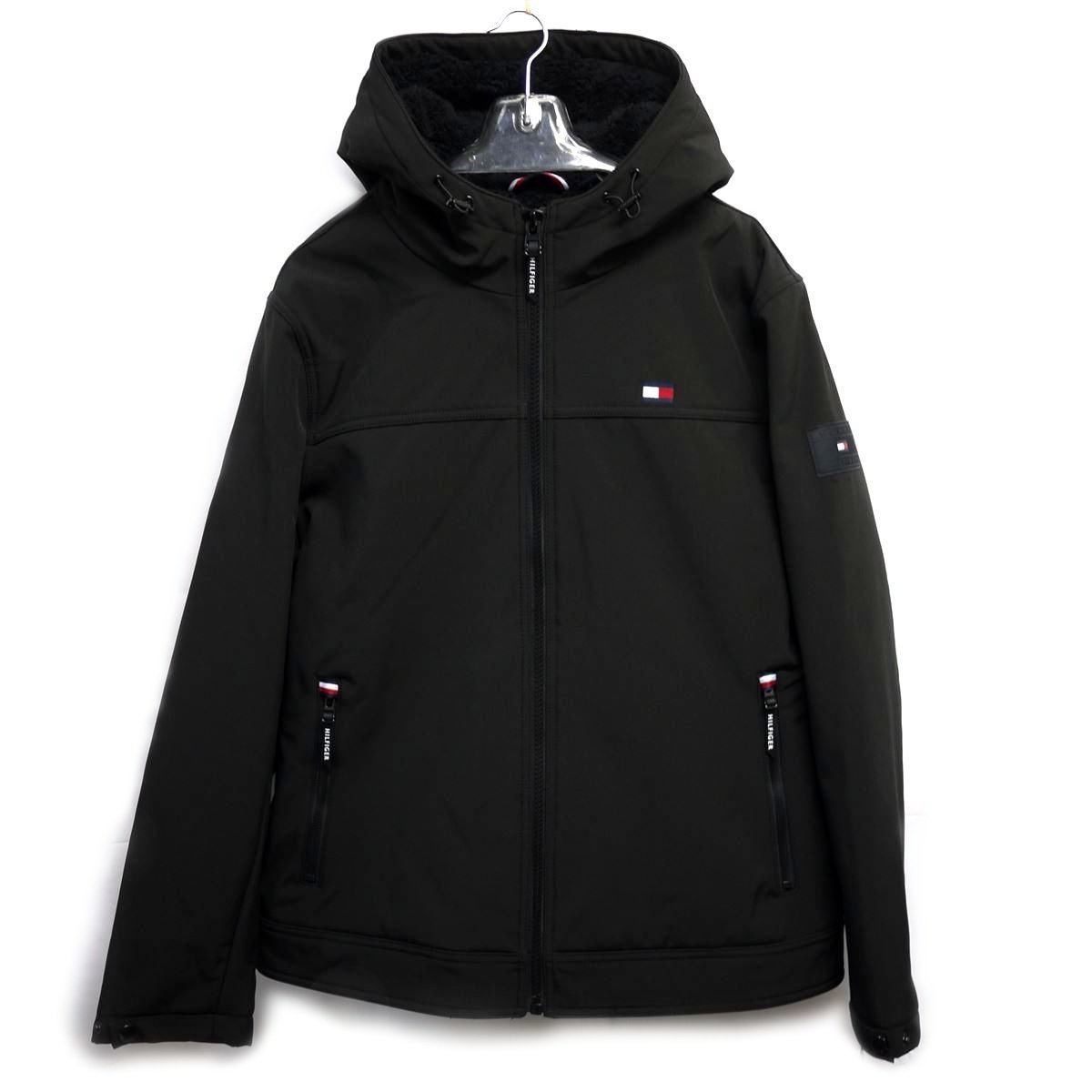 TOMMY HILFIGER フード付きジャケット 黒 TOMMY HILFIGER FILLED SOFT 