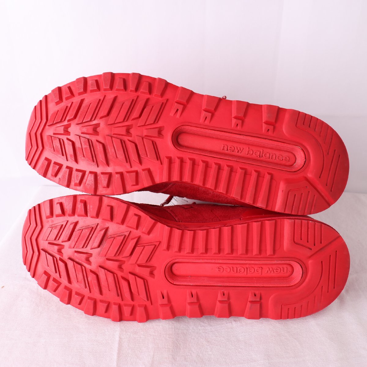 574 ニューバランス 27.5cm/new balance レッド 中古 古着 メンズ 