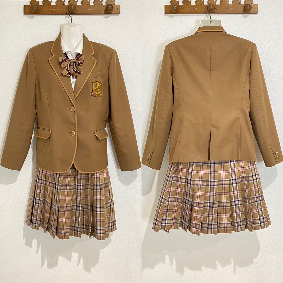 作新学院高校□女子□制服□学生服□チェック柄□コスプレ(学生服 