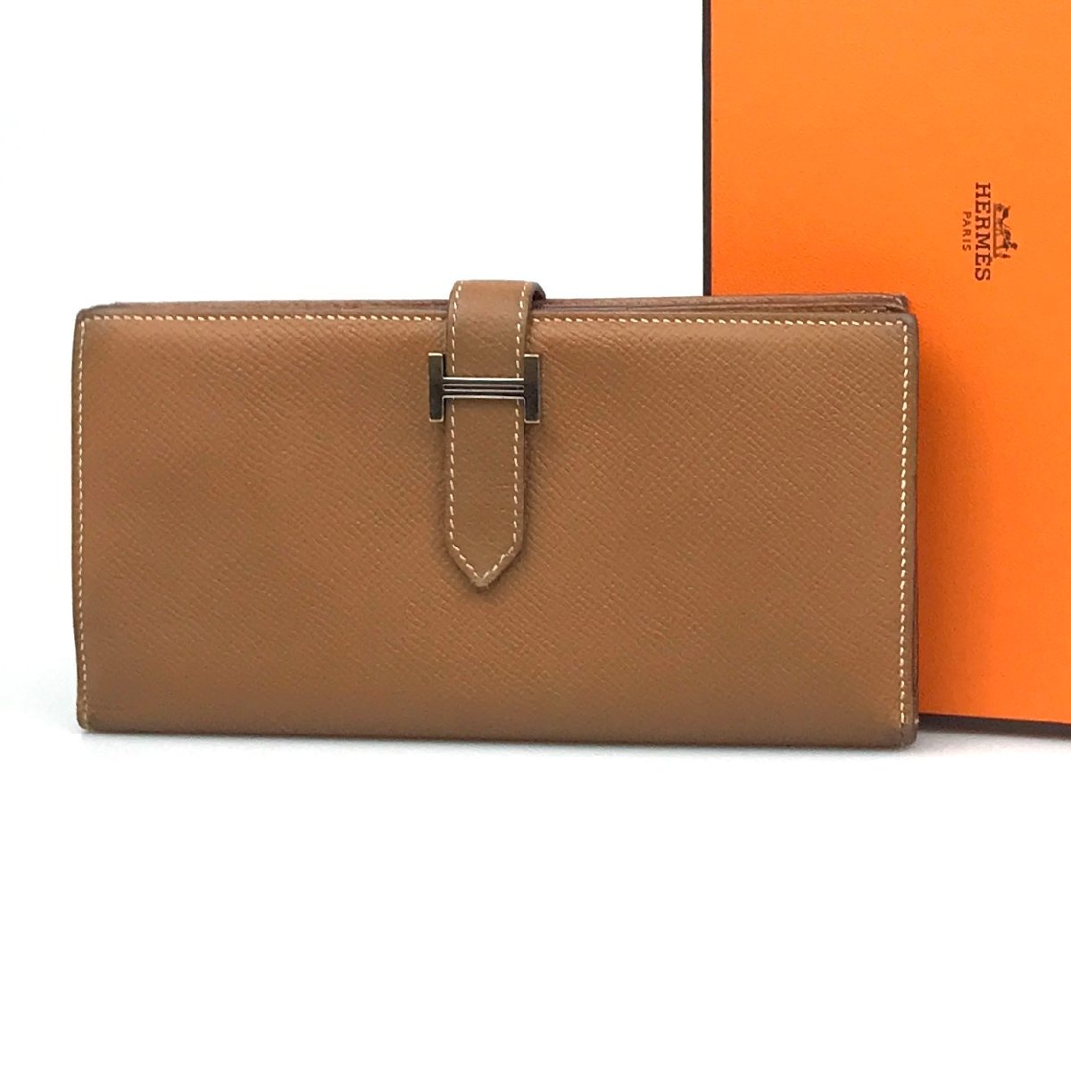 1円～】エルメス HERMES 財布 長財布 二つ折り財布 ベアン X SN 004 GN 