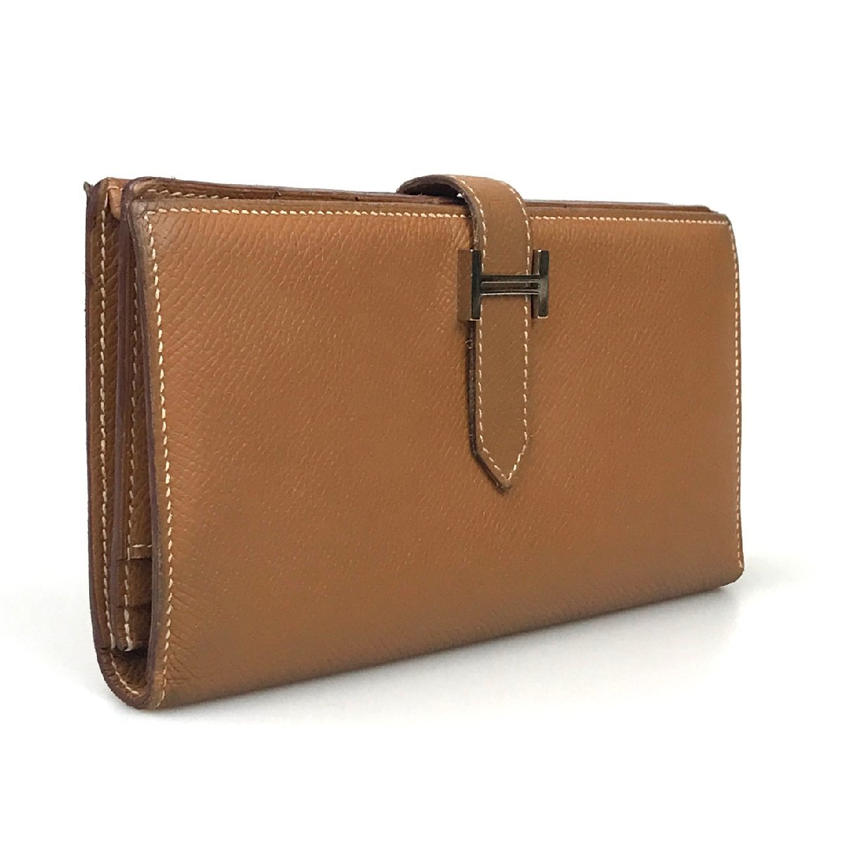 1円～】エルメス HERMES 財布 長財布 二つ折り財布 ベアン X SN 004 GN 