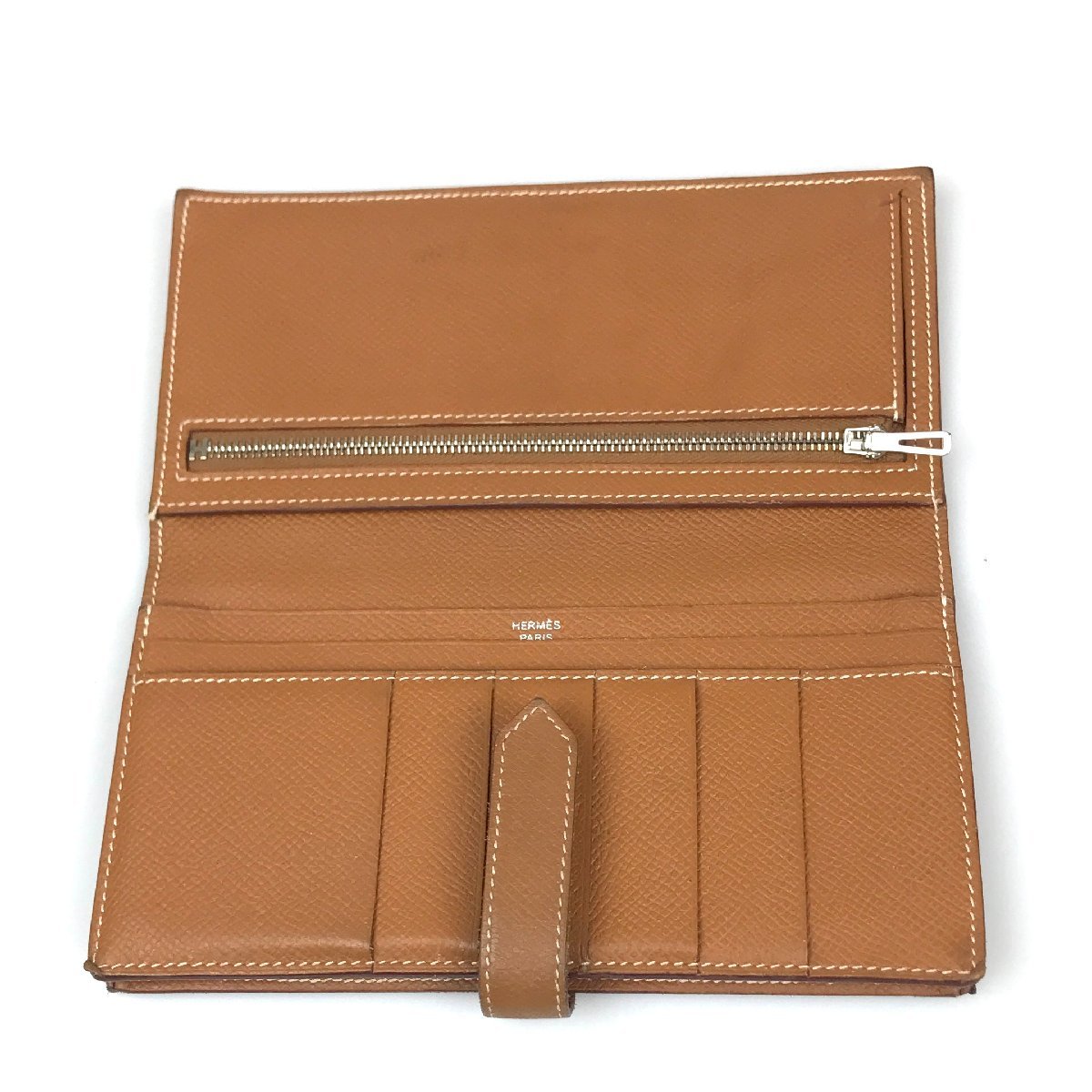 1円～】エルメス HERMES 財布 長財布 二つ折り財布 ベアン X SN 004 GN 