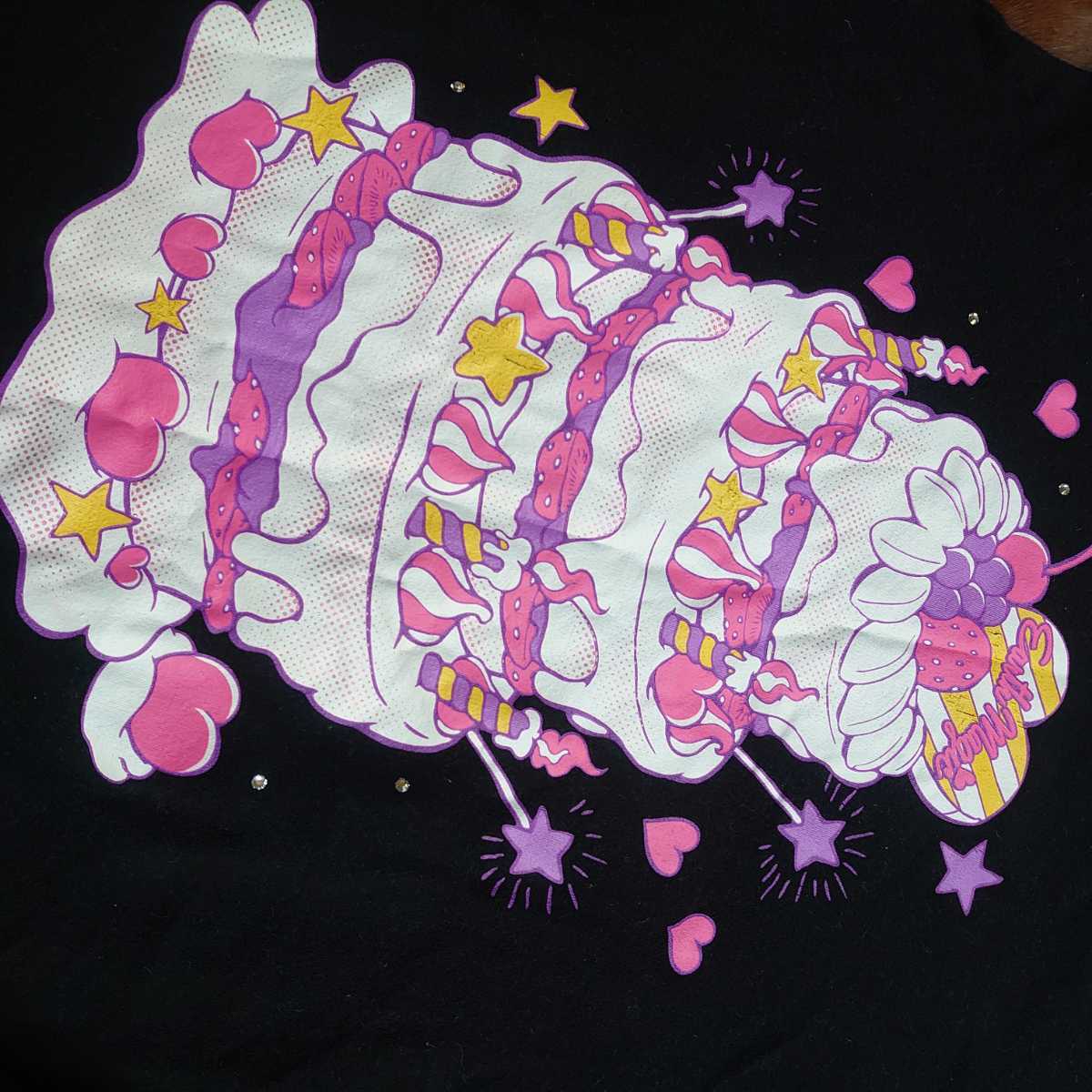 earthmagic ロンT アースマジック ケーキ柄 長袖Tシャツ ロンT 150 