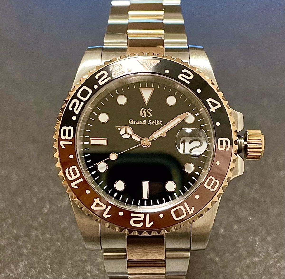 GS MOD GMT カスタム 自動巻き 腕時計 1円～ SEIKO カスタム
