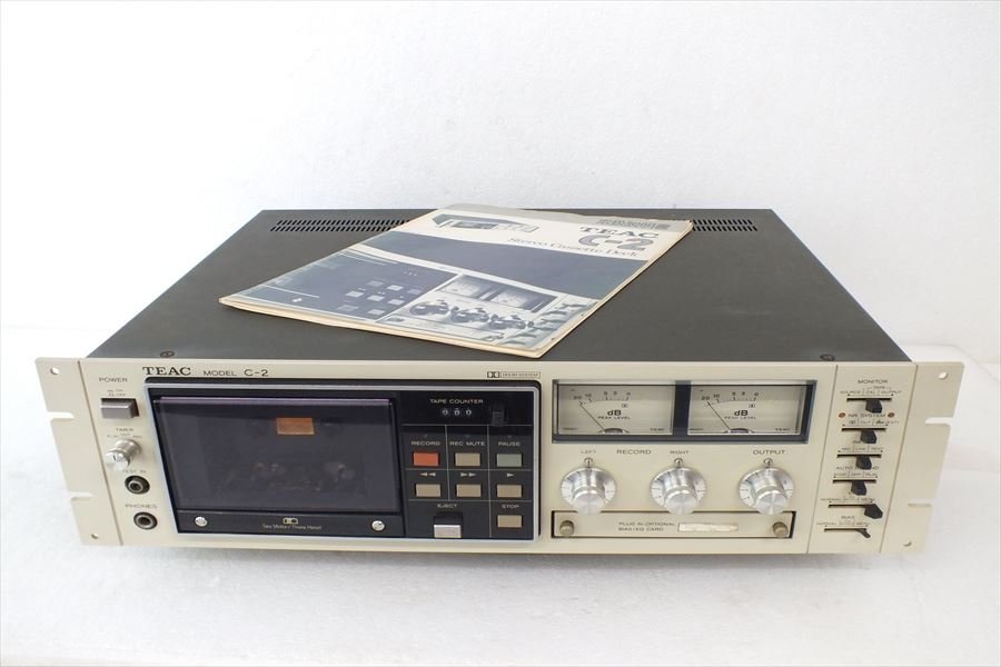 □ TEAC ティアック C-2 カセットデッキ 取扱説明書有り 中古 現状品