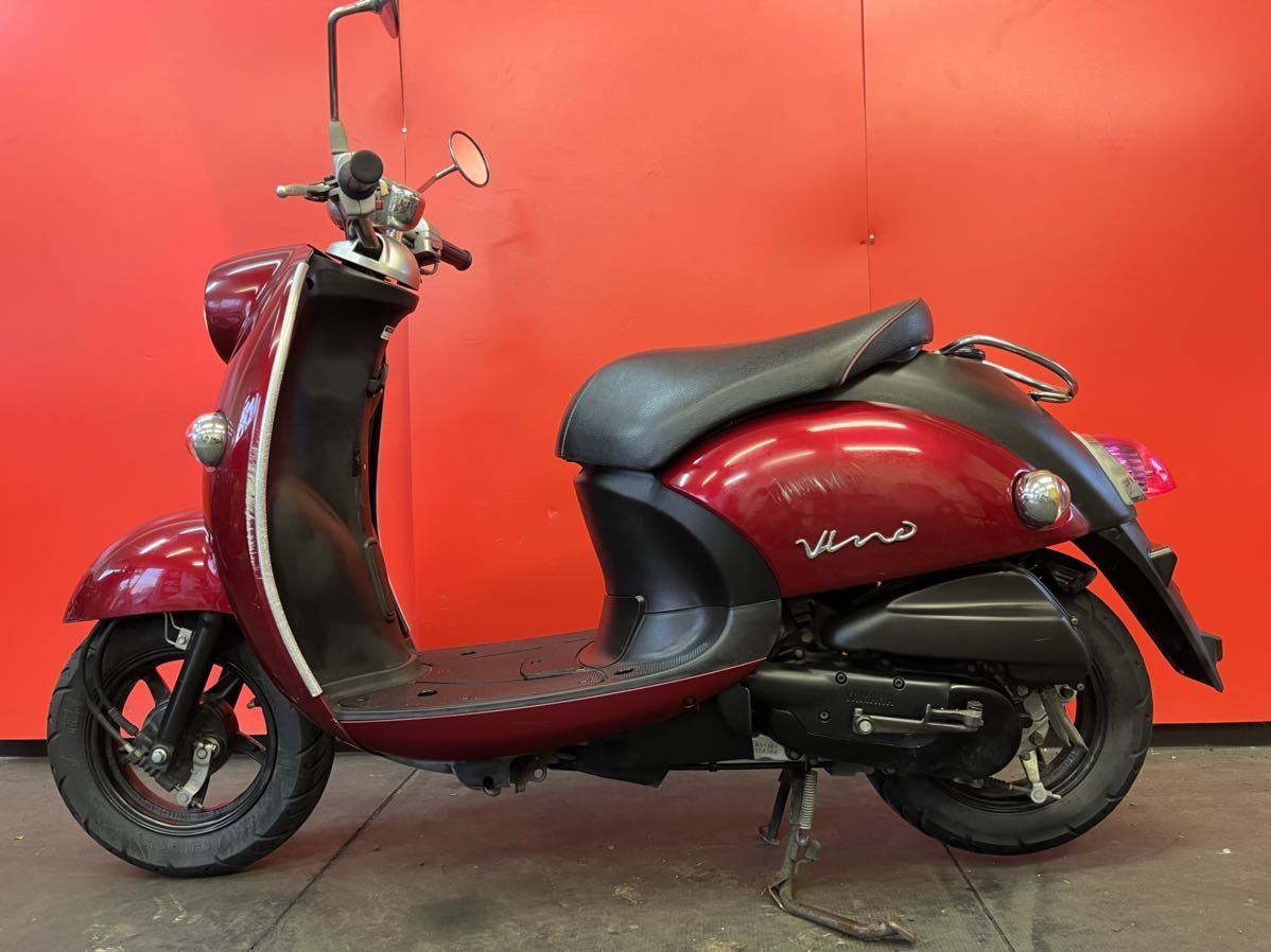 人気セール，限定SALE YAMAHA VINO SA37J 2009年式 16497㎞ 中古車 実働車 4サイクル FI バッテリー新品 検索→ヤマハ ビーノ 可愛い 人気車両 全国配送可