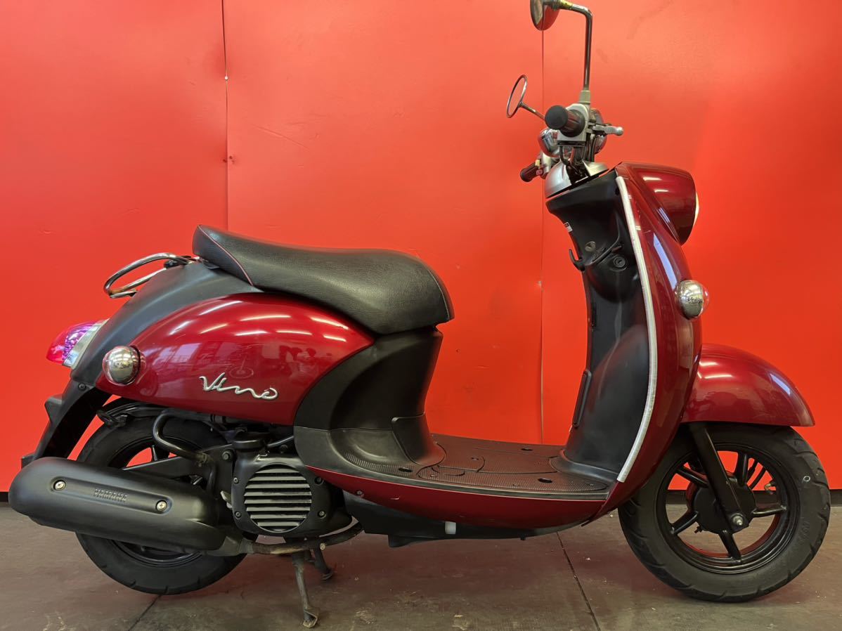 人気セール，限定SALE YAMAHA VINO SA37J 2009年式 16497㎞ 中古車 実働車 4サイクル FI バッテリー新品 検索→ヤマハ ビーノ 可愛い 人気車両 全国配送可