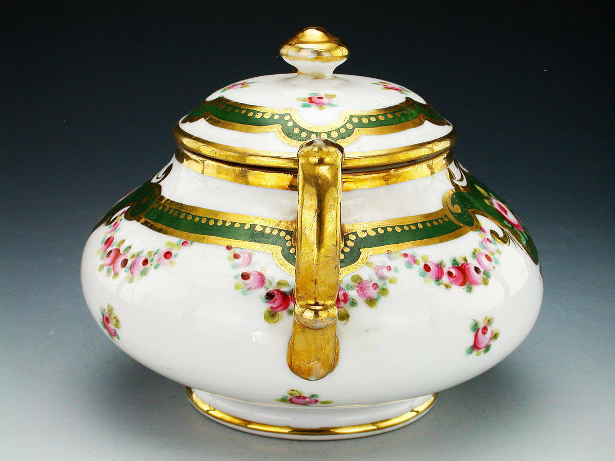 初期オールドニッポン銘品!! オールドニッポン・金彩陽刻桃地薔薇