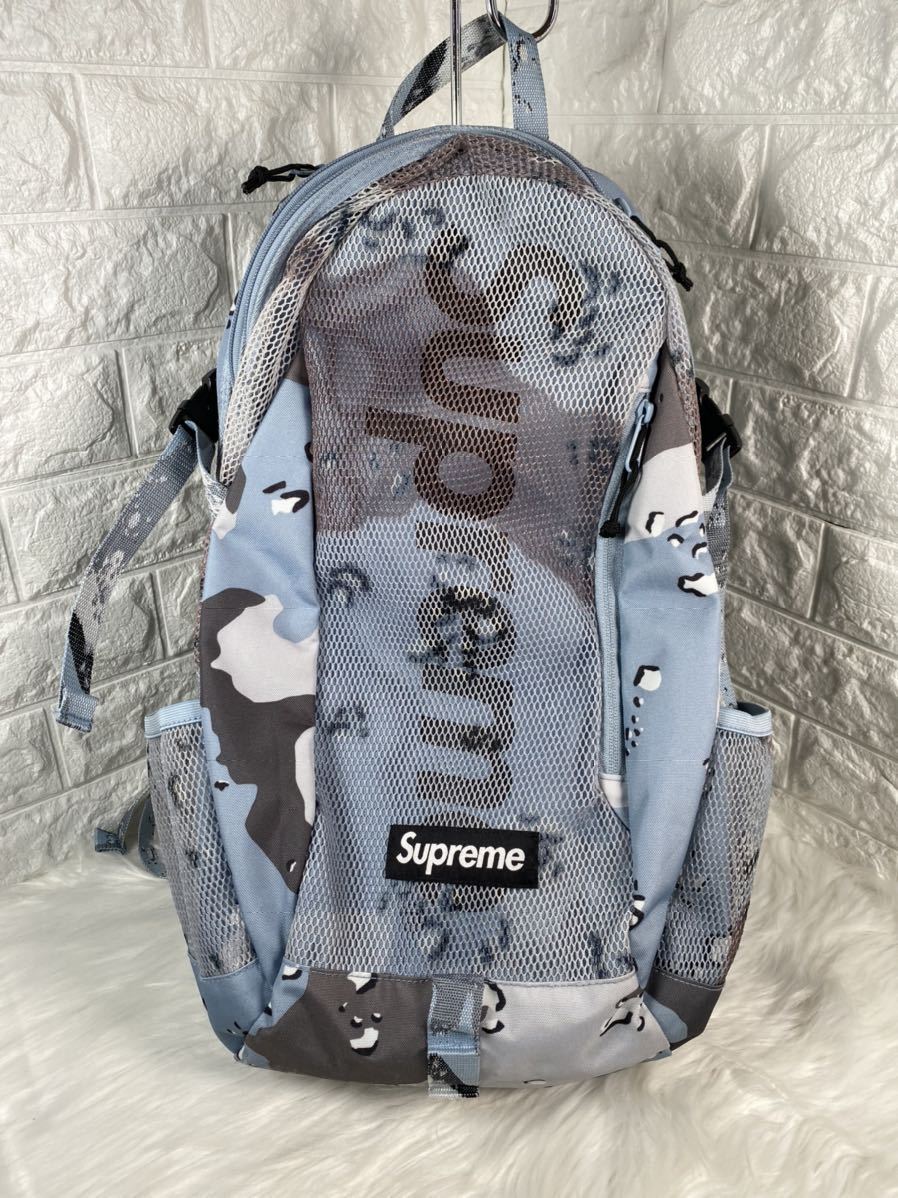 supreme 20ss バックパック blue カモフラ 新品未使用 タグ付 Supreme