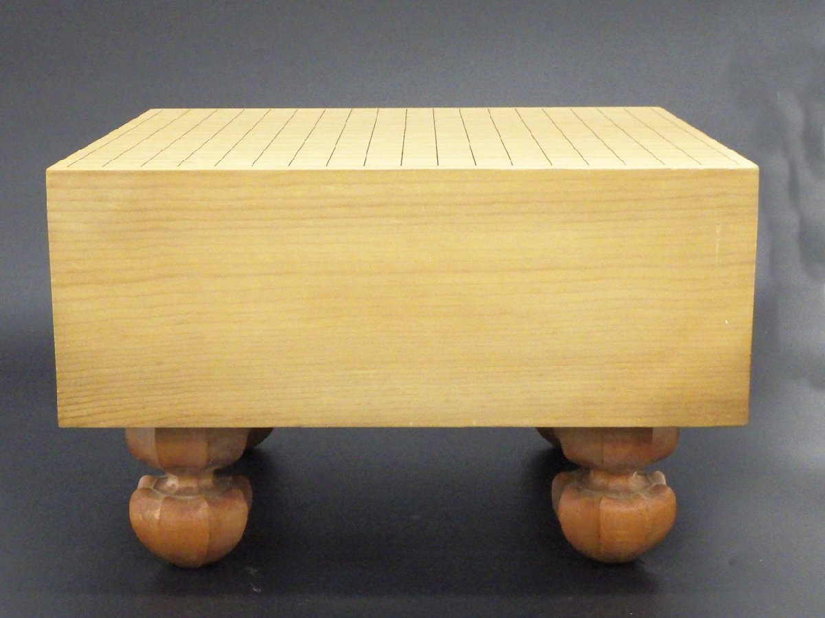 囲碁盤 へそ付き 厚さ約17.4cm 脚付き碁盤 碁石セット 本榧? 新榧