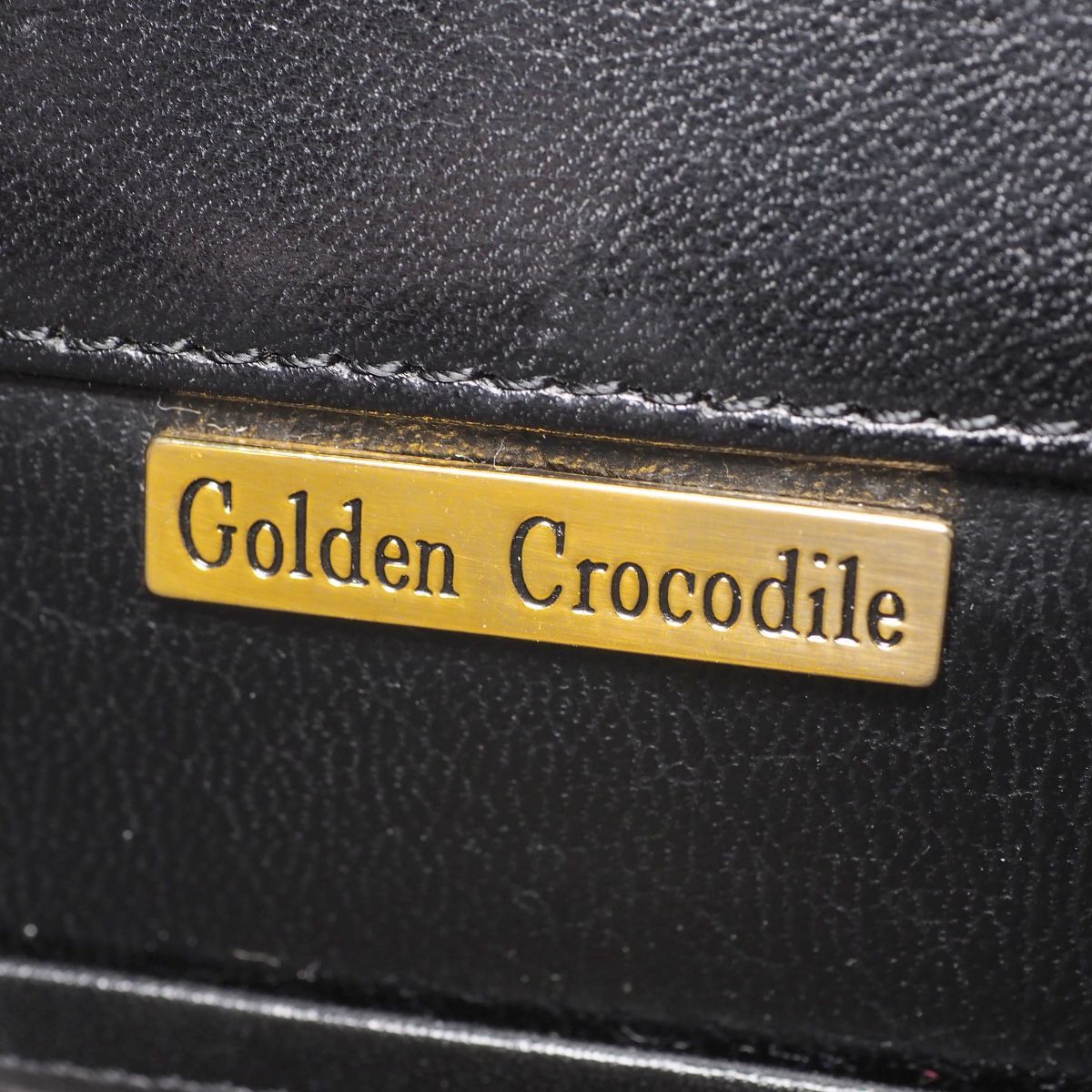 ME4132//*Golden Crocodile*本クロコダイル/ワニ革/縦型/2wayレザー 