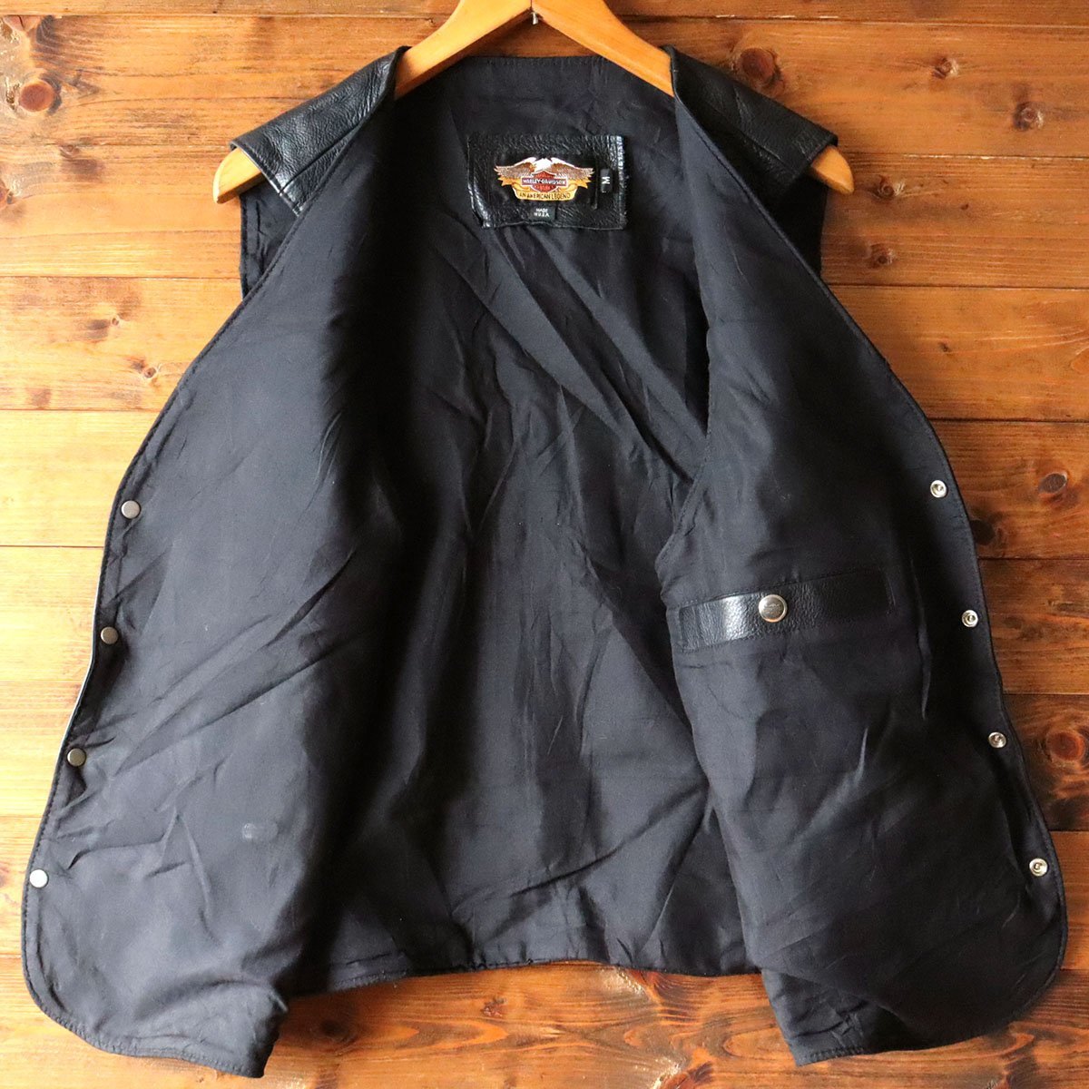 H8/s10.18-2 USA製 Harley-Davidson ハーレーダビッドソン 本革 レザー 