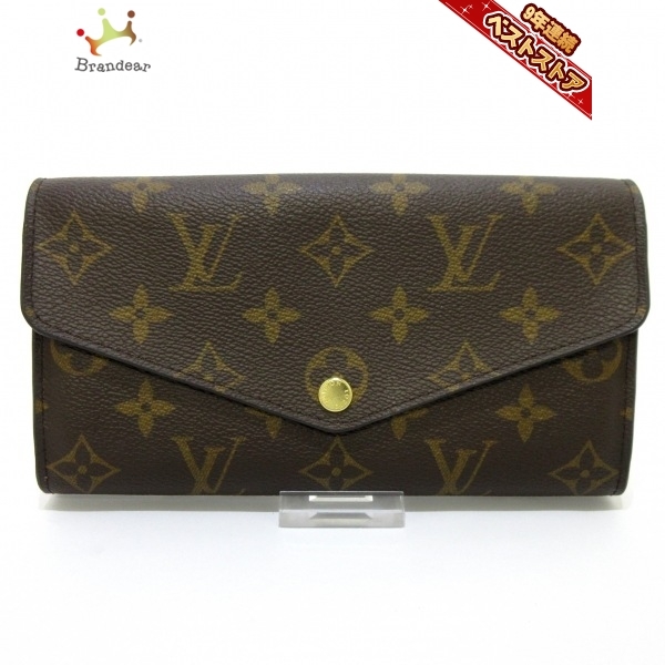 ルイヴィトン LOUIS VUITTON 長財布 M62236 ポルトフォイユサラ モノグラム・キャンバス コクリコ イニシャル刻印 CA1129 財布 モノグラム