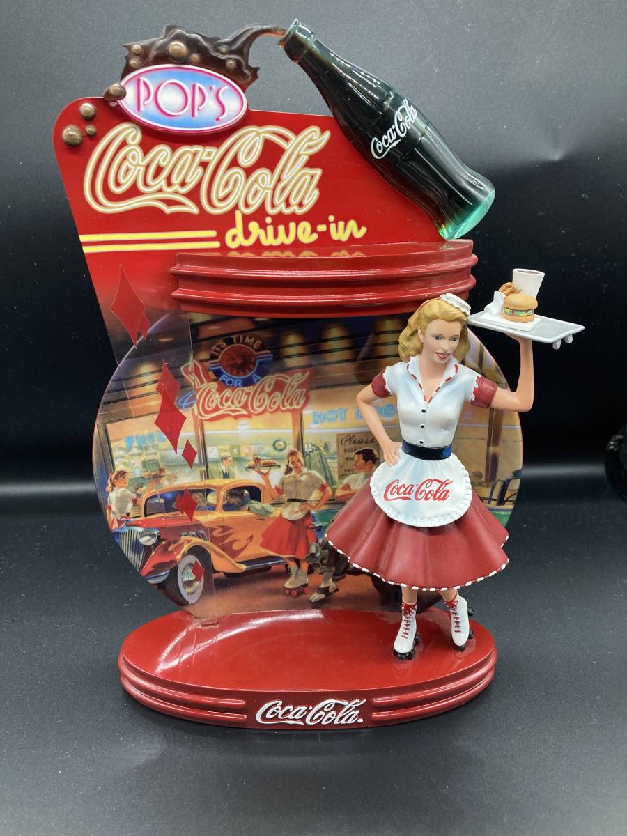 ★コカコーラ アメリカンダイナーウェートレス 50s フィギュア ＆ プレート 超レア】Coca-Cola コカコーラ アメリカンダイナーウェートレス 50s
