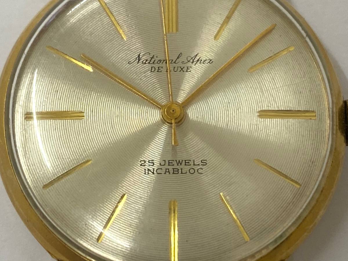 National DE LUXE 25石 手巻き スイス メンズ 時計 ジャンク 【公式通販】