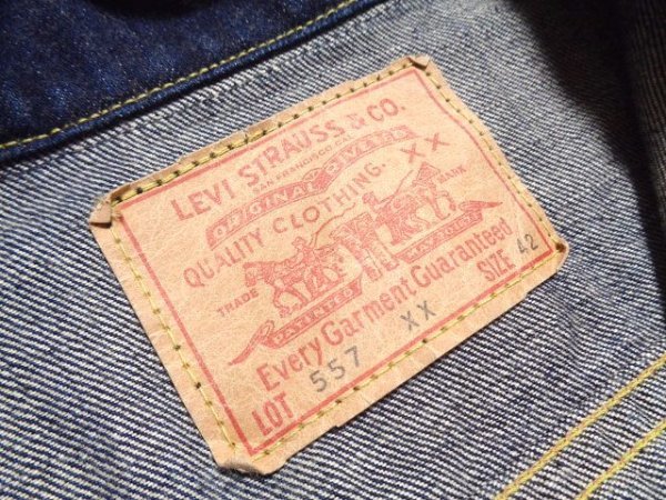 濃紺☆LEVIS☆557xx☆3rd☆Gジャン☆BIG E☆日本製☆サイズ42