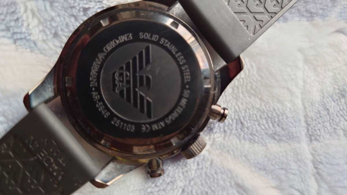 箱付 AR5946 エンポリオアルマーニ クロノグラフ クォーツ メンズ 