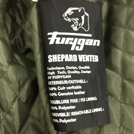 フュリガン サイズ L レザー 長袖 ジャケット ジップアップ アウター バイクウェア メンズ ライナー付き furygan ライダースジャケット フュリガン Furygan フーディ フード付き モーターサイクル