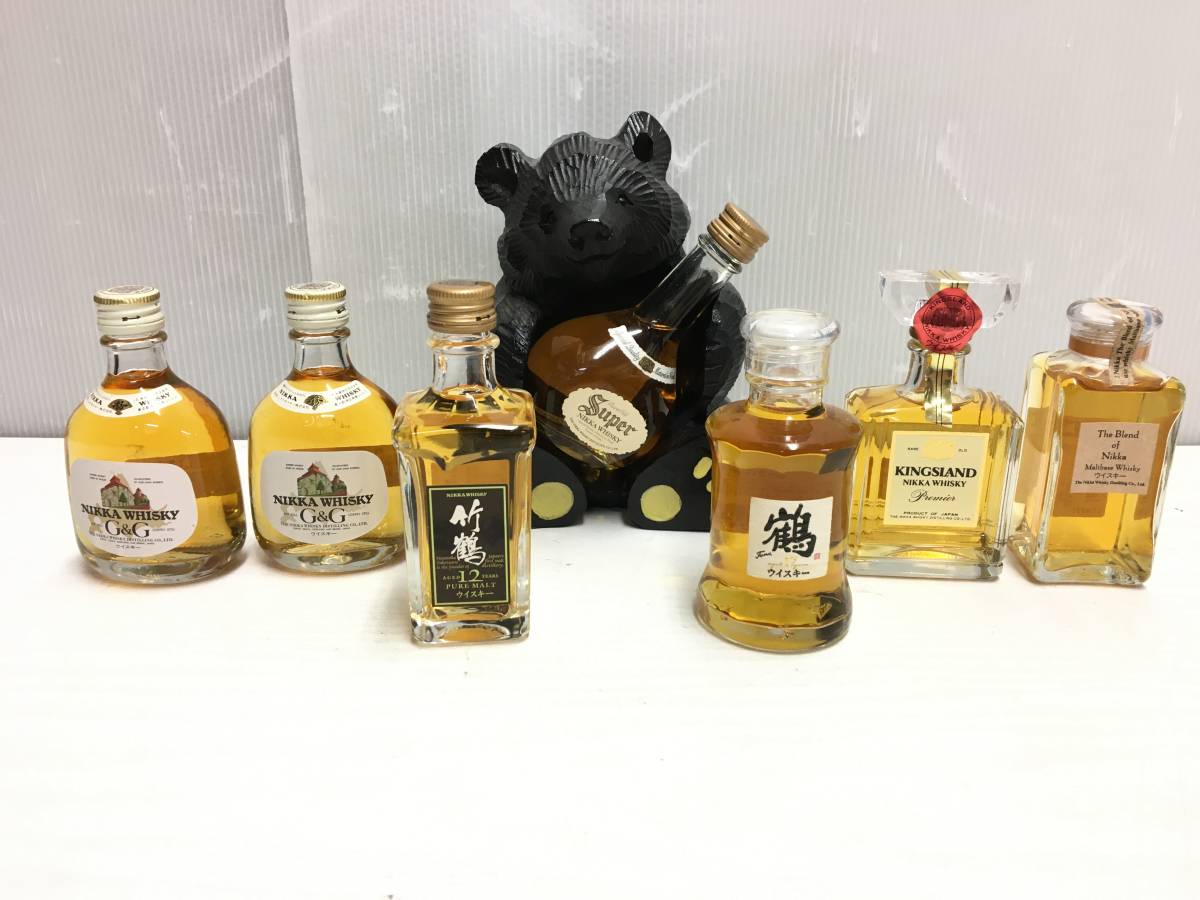 NIKKA ニッカ ミニボトル セット 7本 竹鶴12年 鶴17年 G＆G KINGSLAND