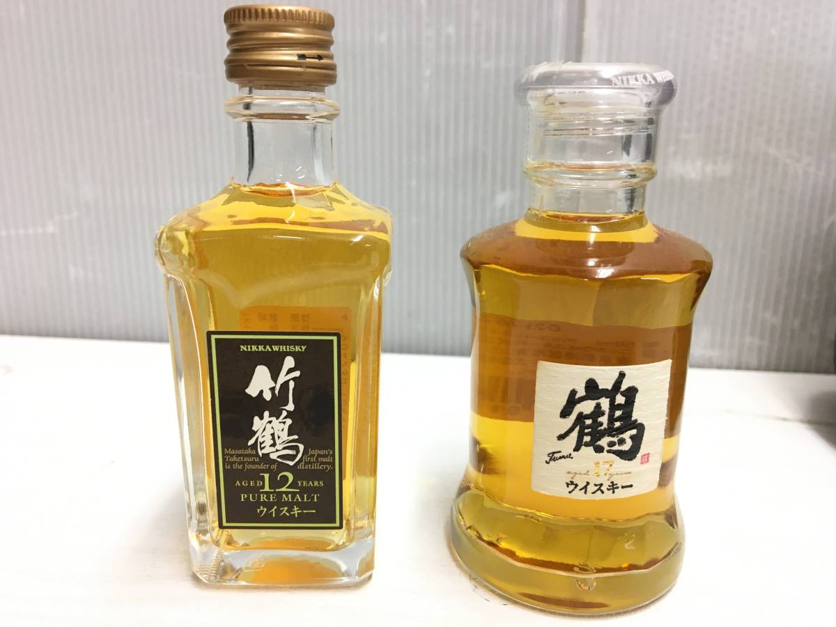 NIKKA ニッカ ミニボトル セット 7本 竹鶴12年 鶴17年 G＆G KINGSLAND