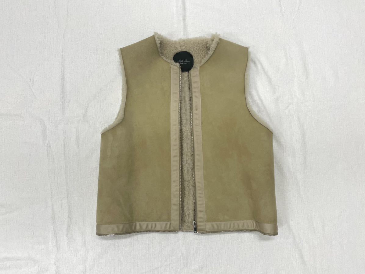 定価14万 中古unusedアンユーズドMouton Vestムートン ベスト 2 メンズ 