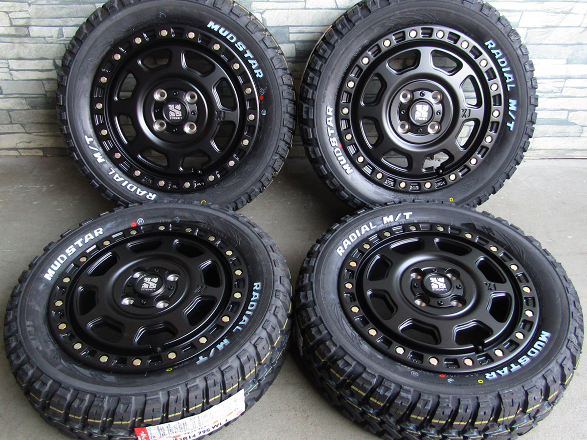 驚きの破格値，お買い得 即納 XTREME-J XJ07 14&times;4.5J+43 4/100 黒 マッドスター RADIAL M/T 165/65R14 4本セット ハイゼット サンバー エヴリィ キャリィ(ラジアルタイヤ)｜売買されたオークション情報、yahooの商品情報をアーカ 4穴